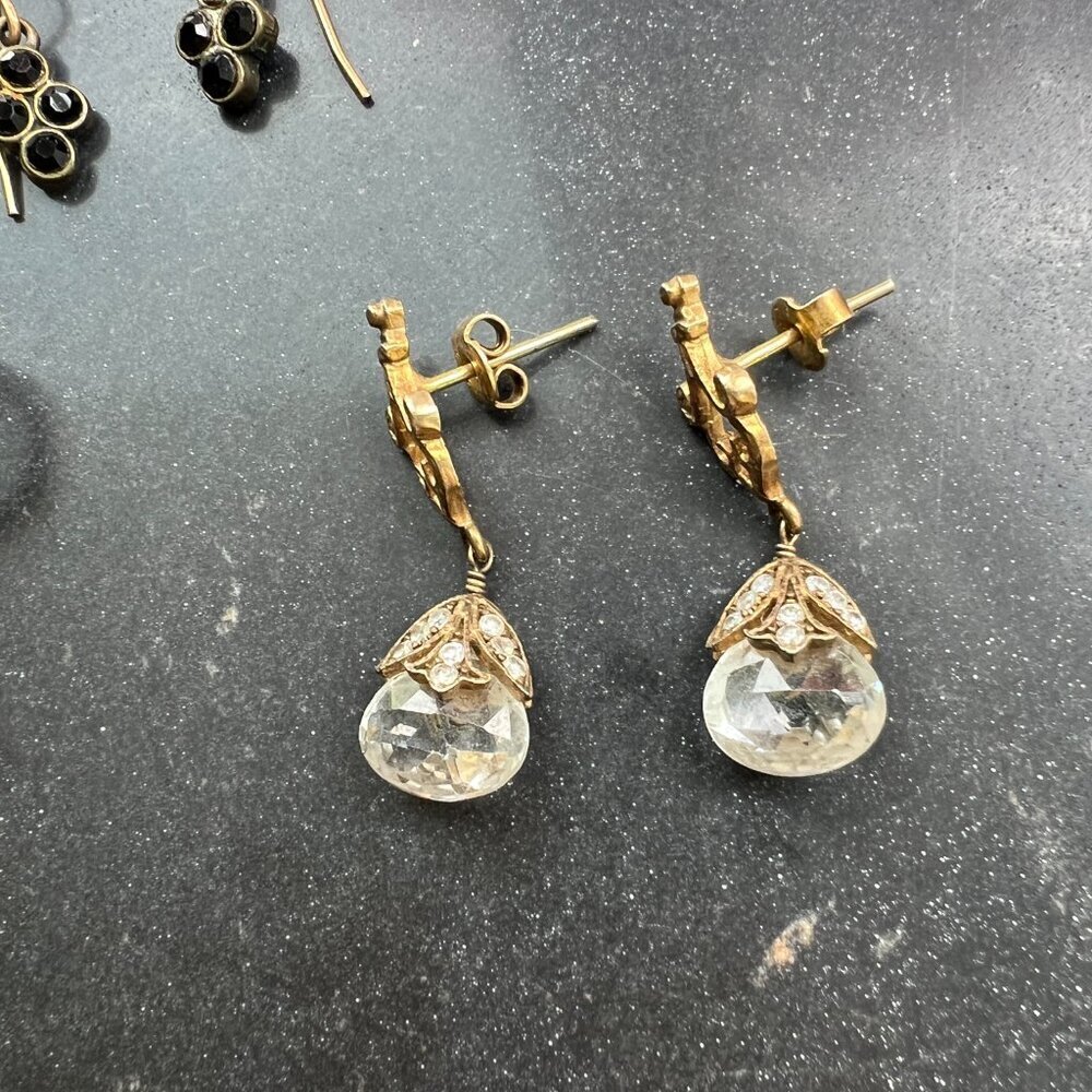 Vintage Earring Lot - Etruscan Crystal 90s - Picture 5 of 7